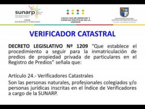 Lista de Verificadores Catastrales