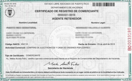 Renovación Certificado De Registro De Comerciante