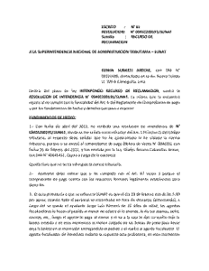 Modelo de recuerso de reclamacion formulario 6000