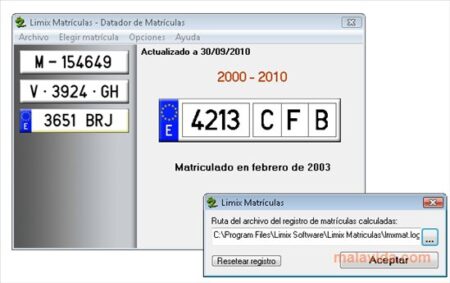 Base De Datos De Matrículas Españolas