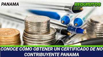 Certificado de No Contribuyente Panamá 