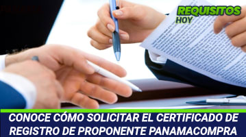 Certificado de Registro de Proponente Panamacompra 