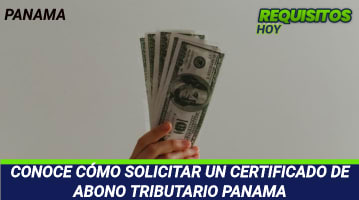Certificado de Abono Tributario Panamá 