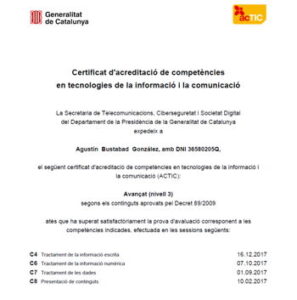 Cual es Certificado ACTIC