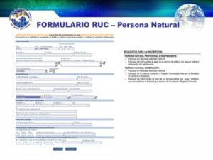 Que es formulario inscripcion RUC