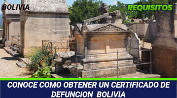 Certificado de Defunción Bolivia 