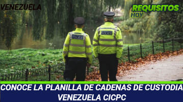 Planilla de Cadena de Custodia Venezuela 