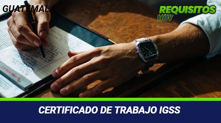 Certificado de trabajo IGSS 