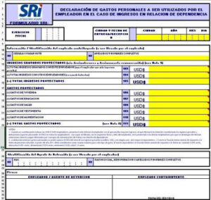 Qe es el formulario gastos personales