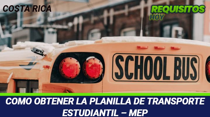 Conoce Como Obtener la Planilla De Transporte Estudiantil – MEP