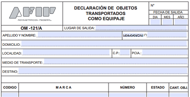 FORMULARIO OM 121