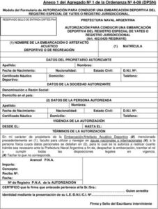 Informe de dominio prefectura naval Formulario 9