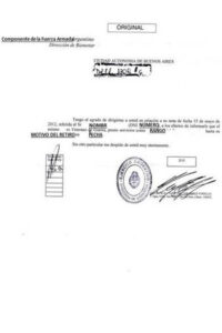 Modelo certificado de veterano de guerra de malvinas