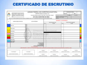 Que es el certificado de escrutinio