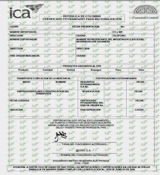 Certificado fitosanitario12